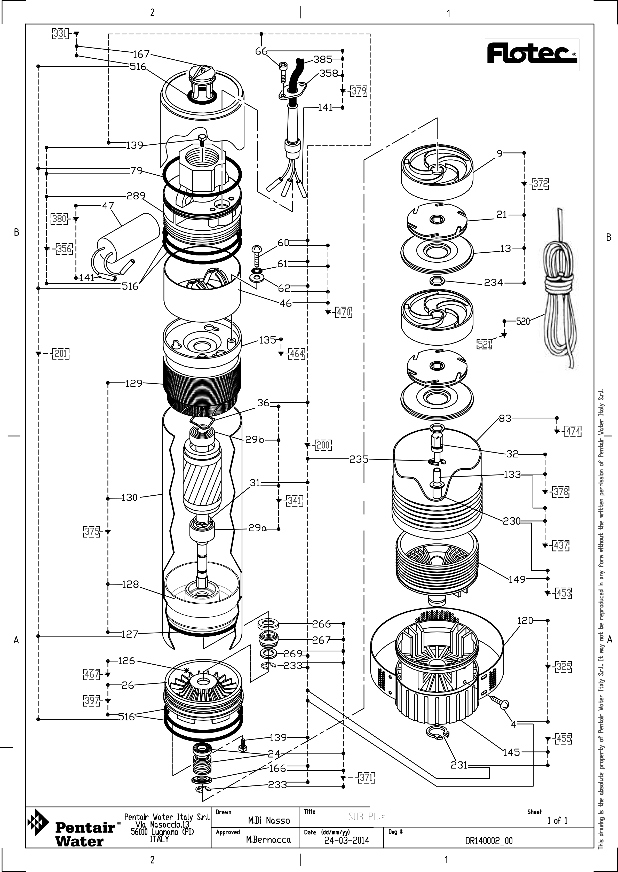 Tiefbrunnenpumpe SUB 6000/75 Plus Logic Stop, ohne Schwimmerschalter