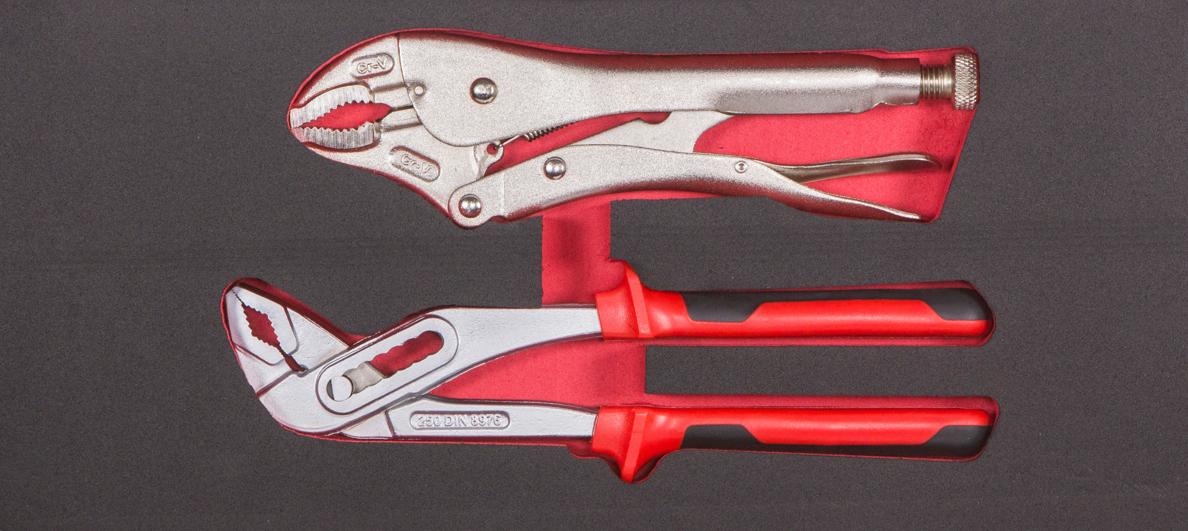 Zangenset, 2-tlg., mit Schaumstoffeinlage