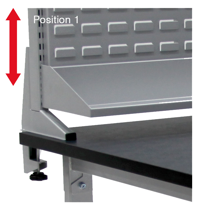 Ablage für Werkbankrückwände L = 2100 mm,