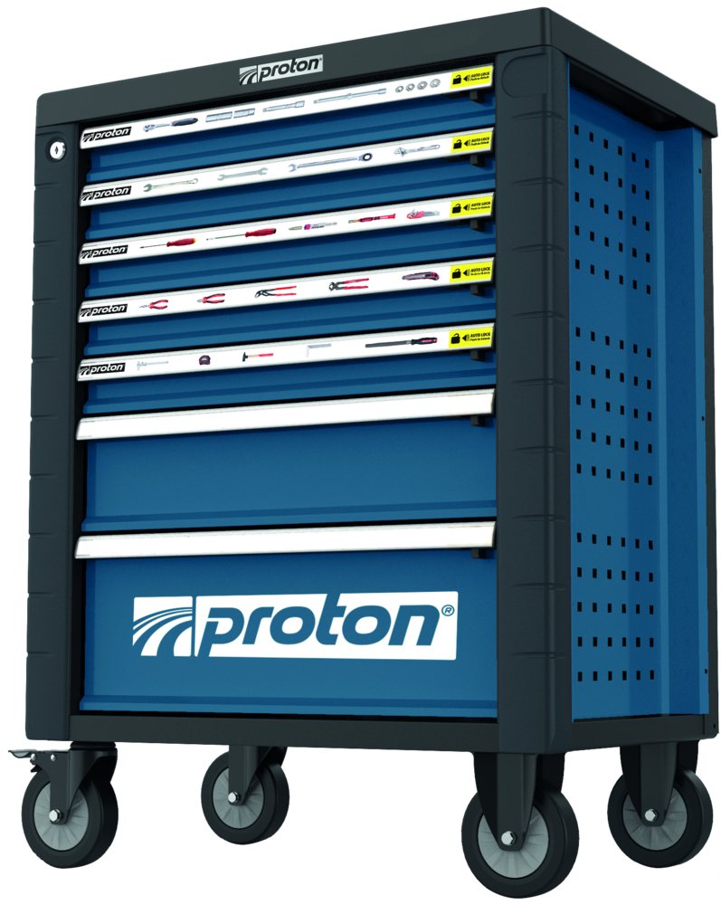 Werkzeugwagen Proton TT-202PB mit 7 Schubladen, 325-teilig mit PB-Schraubenzieher