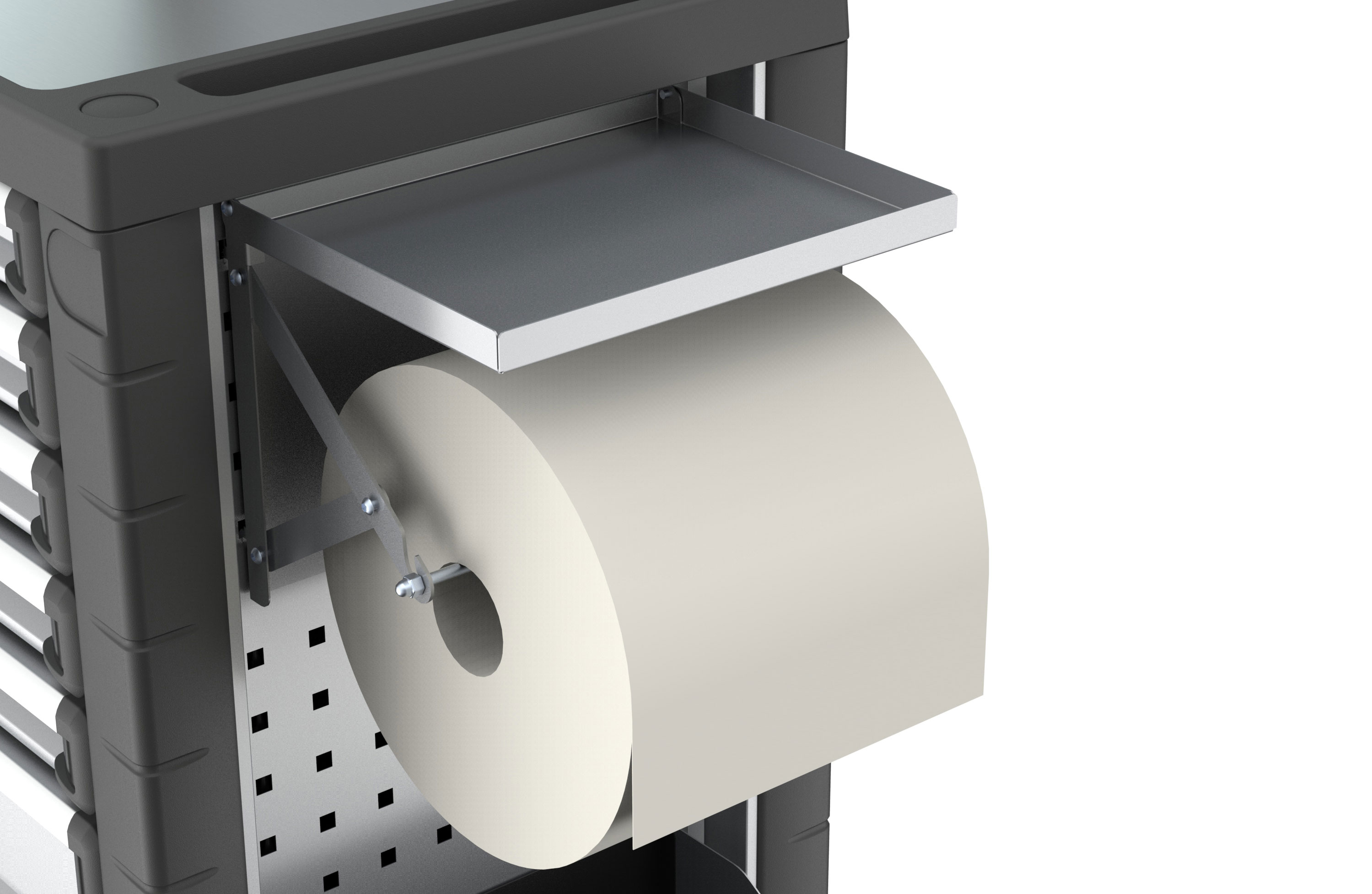 Papierrollenhalter zu Werkstattwagen,