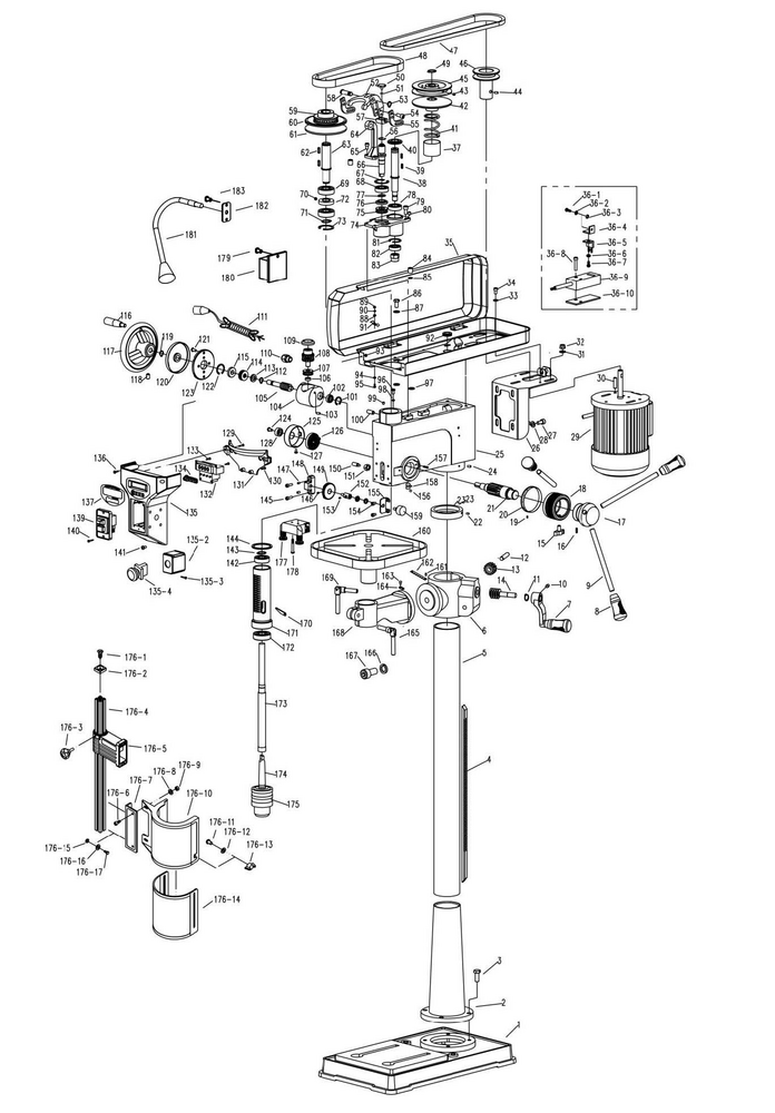 Tischbohrmaschine Proton BMT-16VM