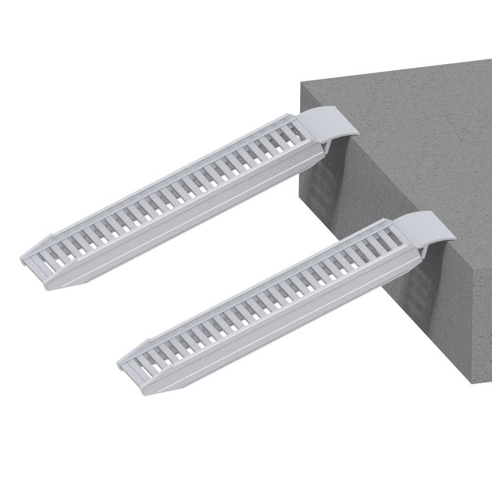 Paar Verladeschiene mit Rand