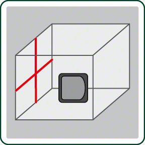 Kreuzlinien-Laser Quigo mit Blechdose Bosch