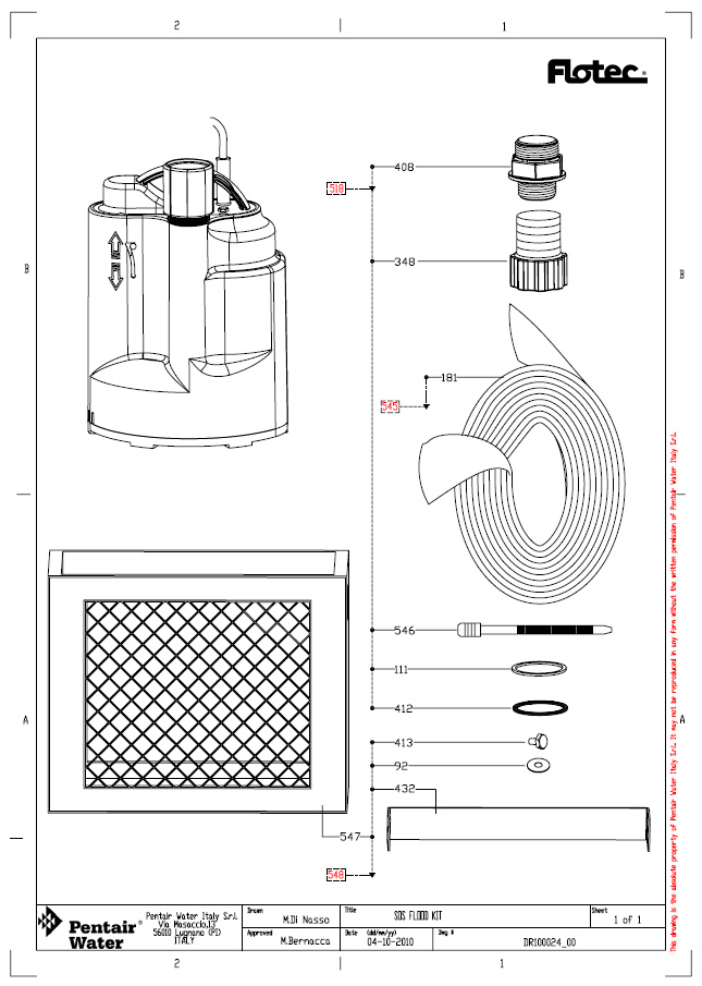 SOS Flood Kit, (Compac 200 + Schlauch 12,5 m, Filtergehäuse)