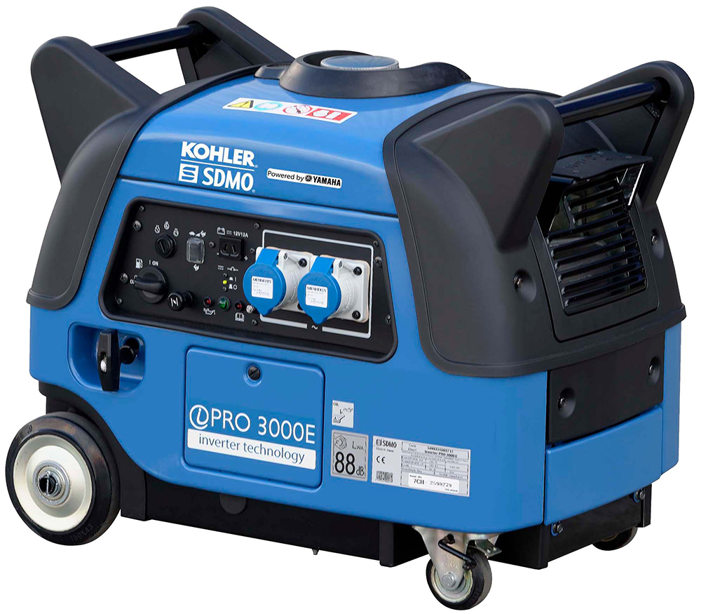 Generator Inverter Pro 3000 E C5, mit 4 montierten Rollen